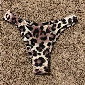 SHEIN leopard high cut bikini bottoms